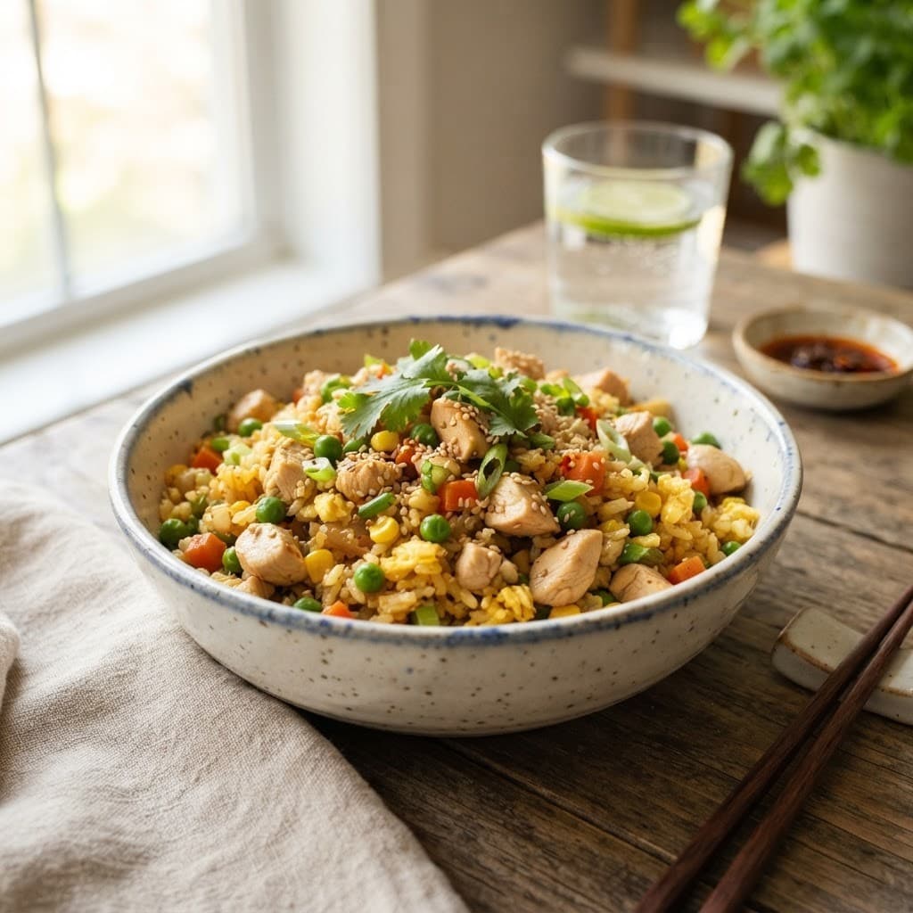 Chinese Chicken and Vegetable Fried Rice