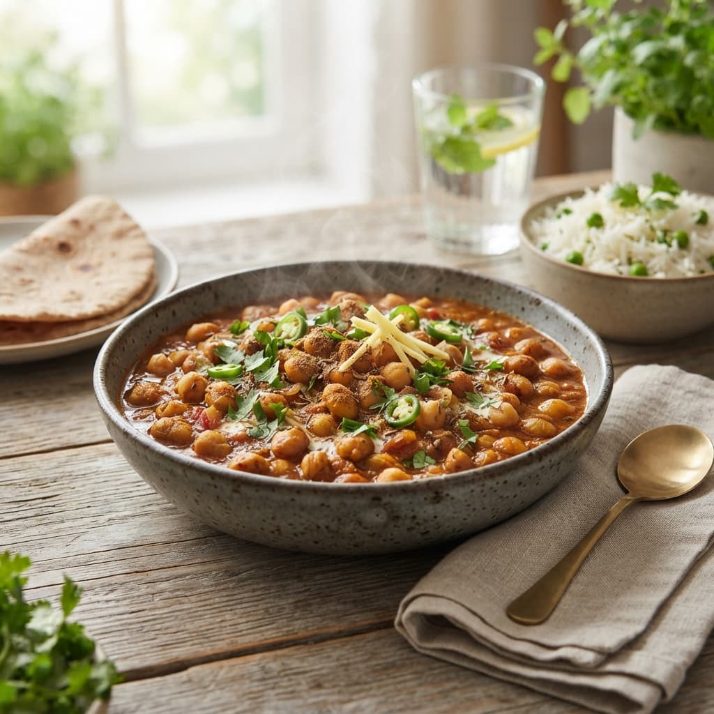Indian Chana and Soyabean Masala Curry