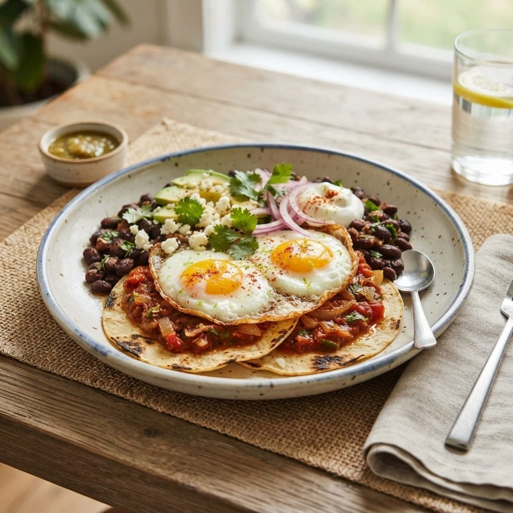 Mexican Huevos Rancheros with Warm Corn Tortillas