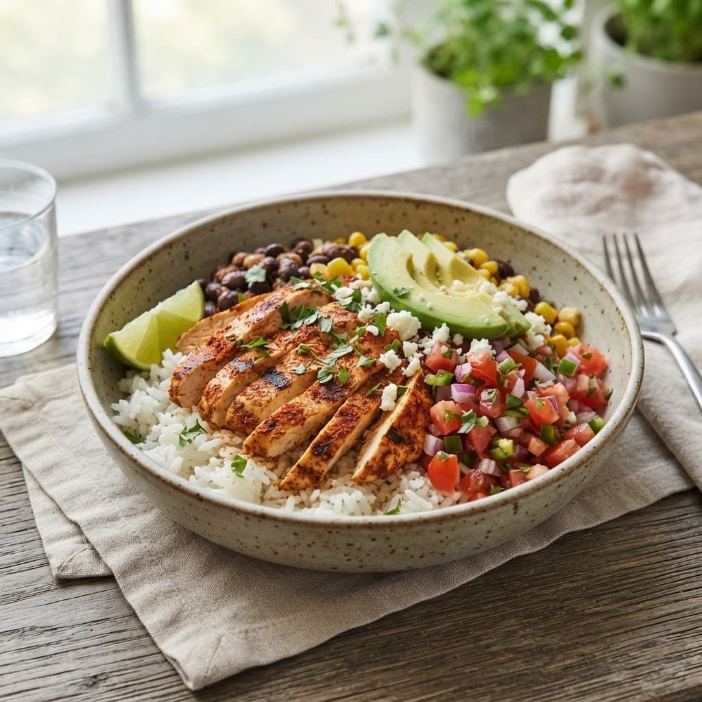 Mexican Spiced Chicken and Rice Bowl