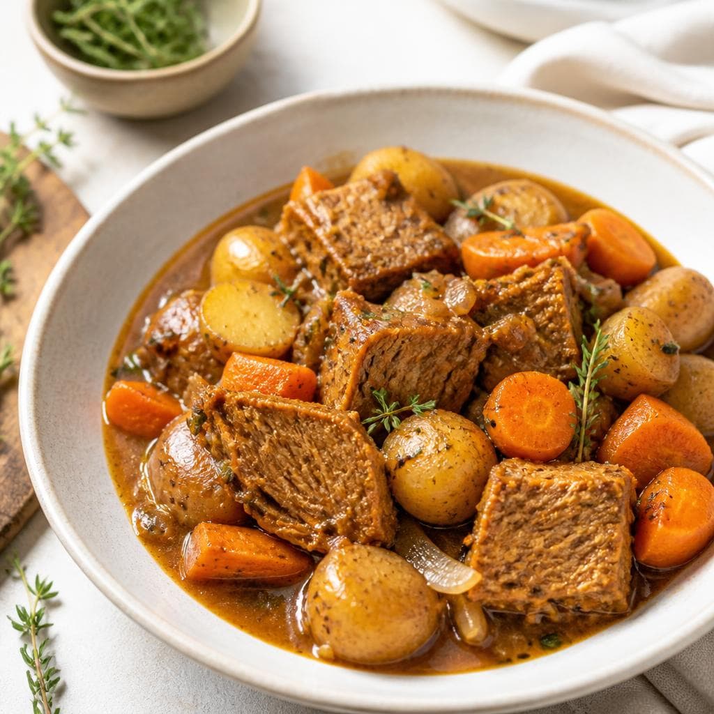 Seitan Pot Roast with Root Vegetables